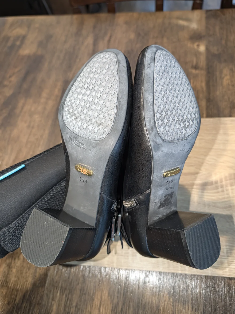 Lauren Ralph Lauren Black Leather Buckle Ankle Boots NWOT
